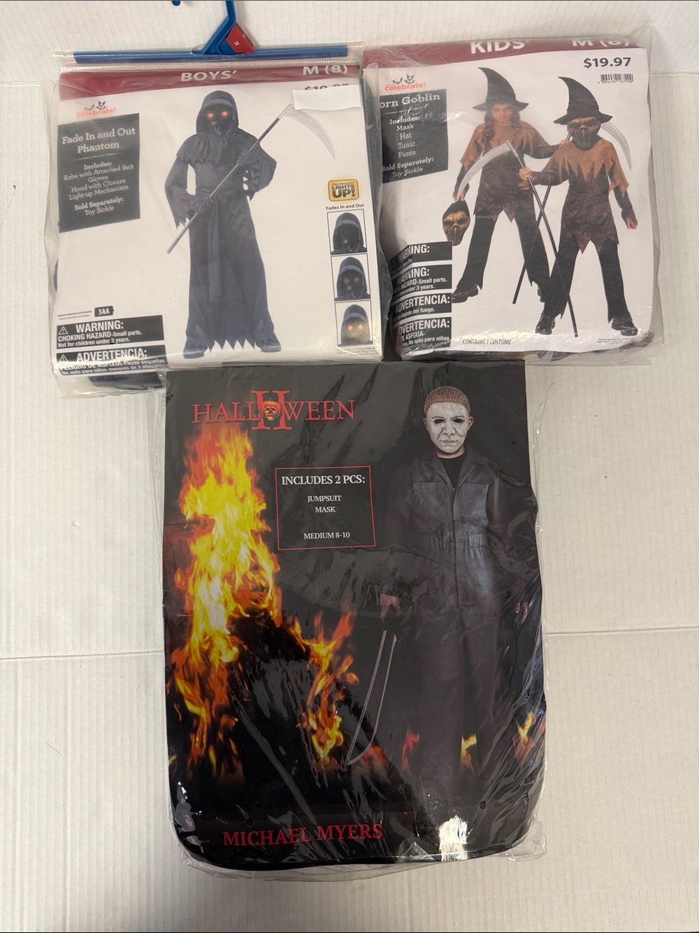 Classic Kids Horror Jumpsuit and Mask Costume - Black